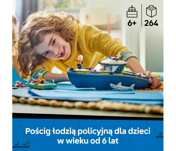 LEGO City 60456 Pościg łodzią policyjną - 1331641 - zdjęcie 4